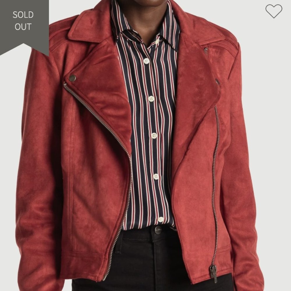 Philosophy Faux Suede Moto Jacket - NWT - XS